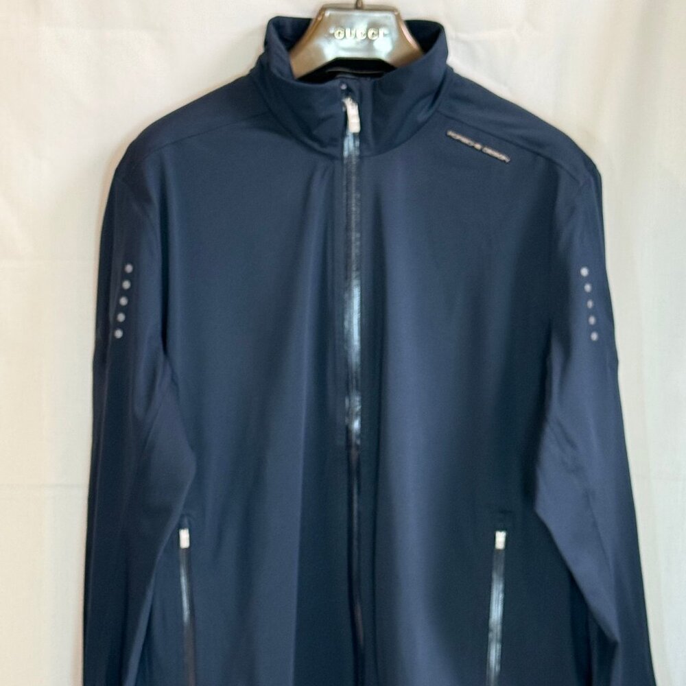 NWT Porsche Design Sport Men's Full Zip Functional Rain Jacket - Night Navy - XL